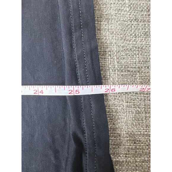 Black Long Sleeve V Neck Shirt 2XL Womens Loose Fit Rayon Blend Casual Work - Picture 7 of 7